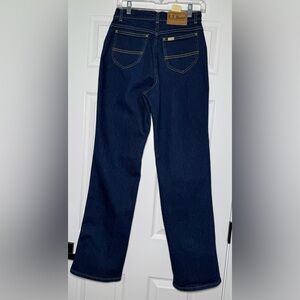 Vintage L.L.Bean High Rise Straight Leg Jeans Made in USA Size 12 Dark Wash